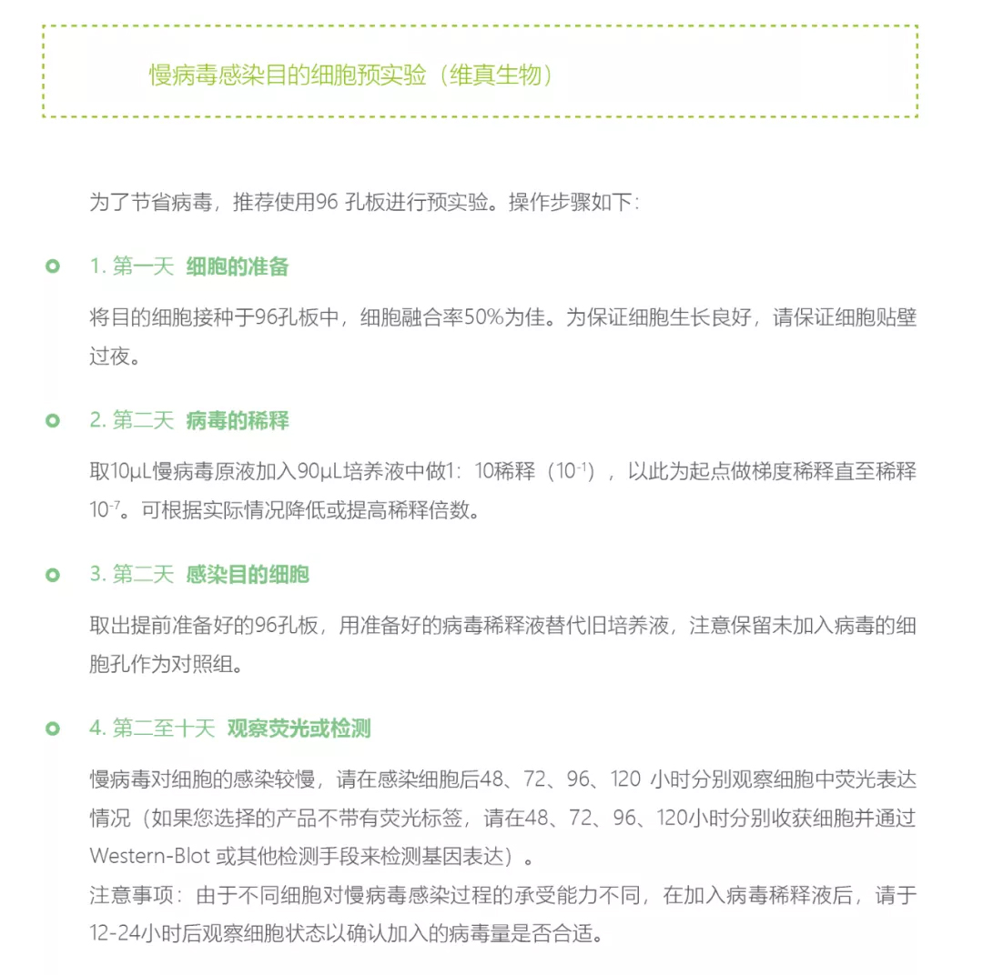 慢病毒感染細胞摸索MOI值的操作步驟